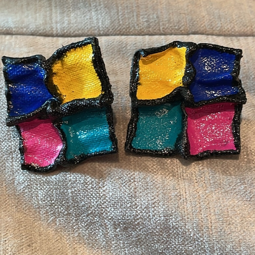 Abstract Art Square Earrings